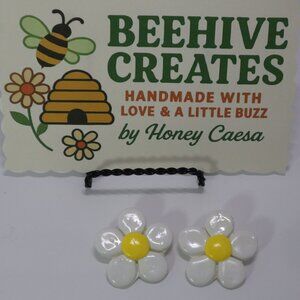 Groovy Vintage Inspired Mod Earrings, 60s, 70s Boho Style, Chain, Retro Flower P